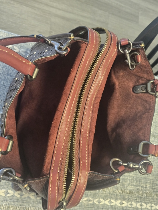 Coach ROGUE 30 Oxblood With Rivets - Picture 12 of 16